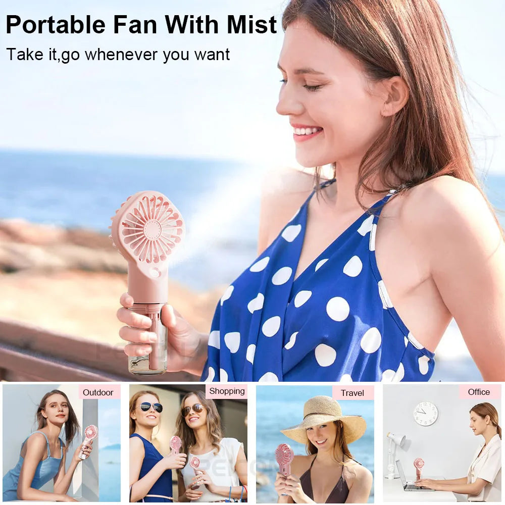 MistMate™ Portable Cooling Fan — 4-Speed Mist & Humidifier